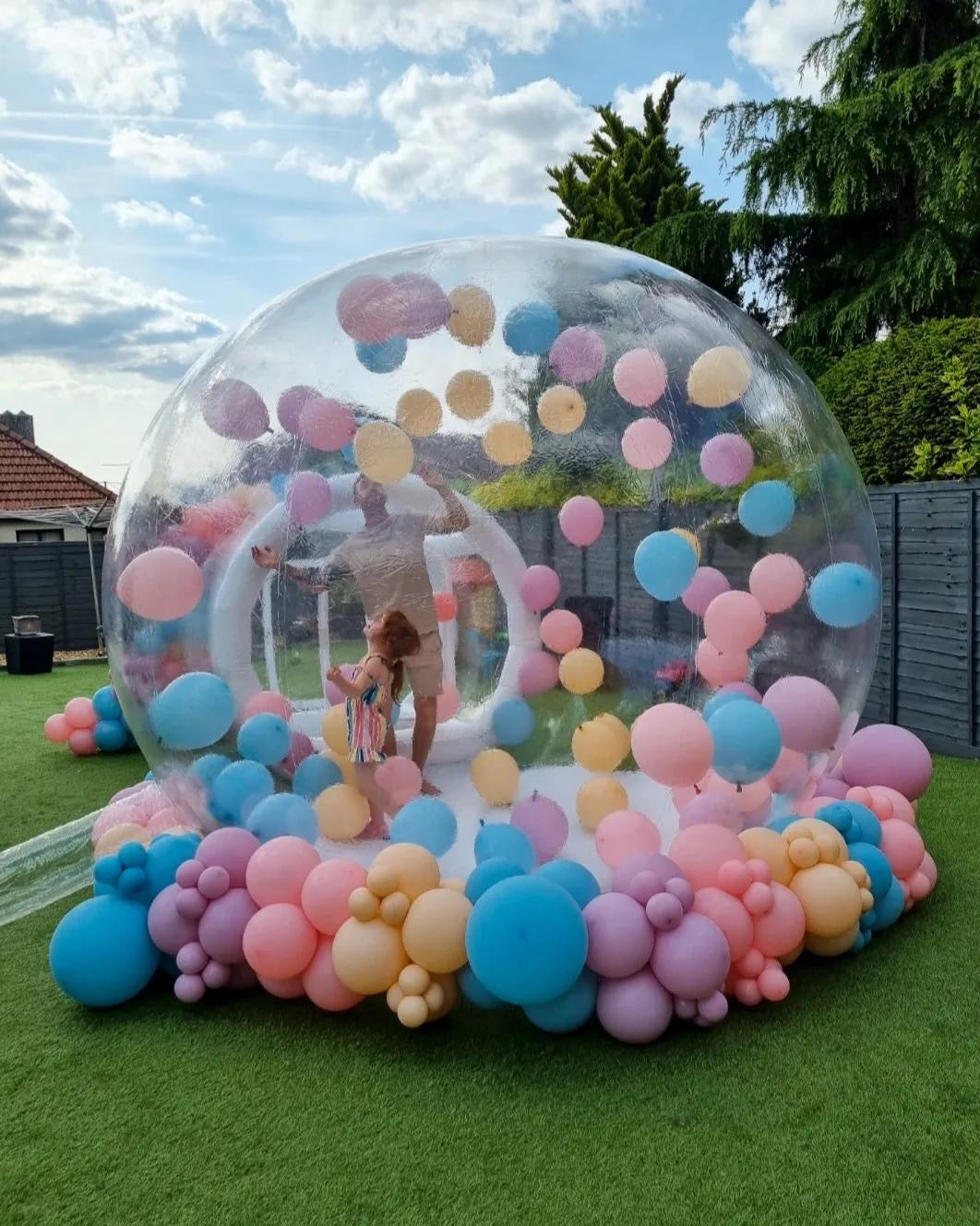 3M INFLATABLE BUBBLE HOUSE BUBBLE TENT BALLOONS BRITHDAY PARTY HIRE