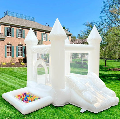 Small Bouncy Castle With Slide and Ball Pit