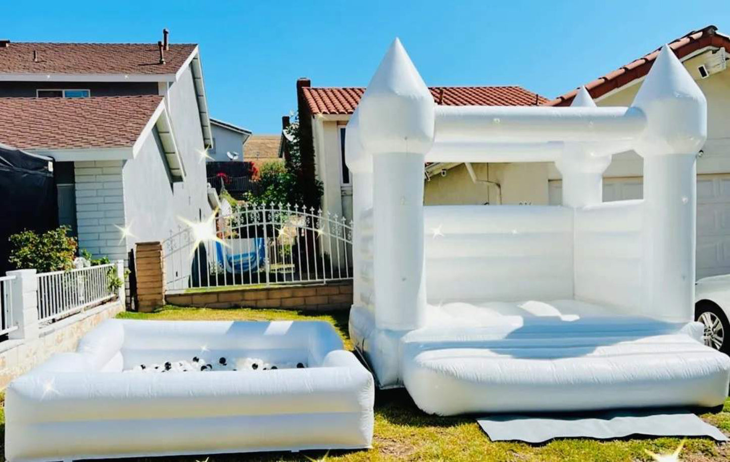 2M Inflatable White Ball Pit