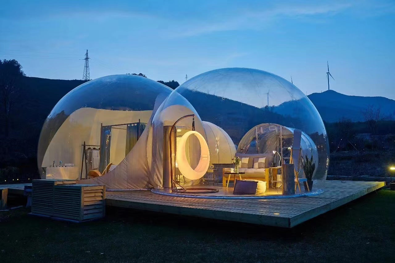 AOYU 4.5M Luxury bubble with en-suite and living area
