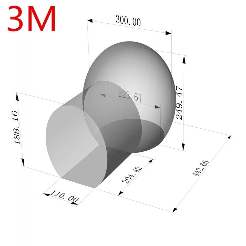 3m diameter measurements outdoor bubble tent 